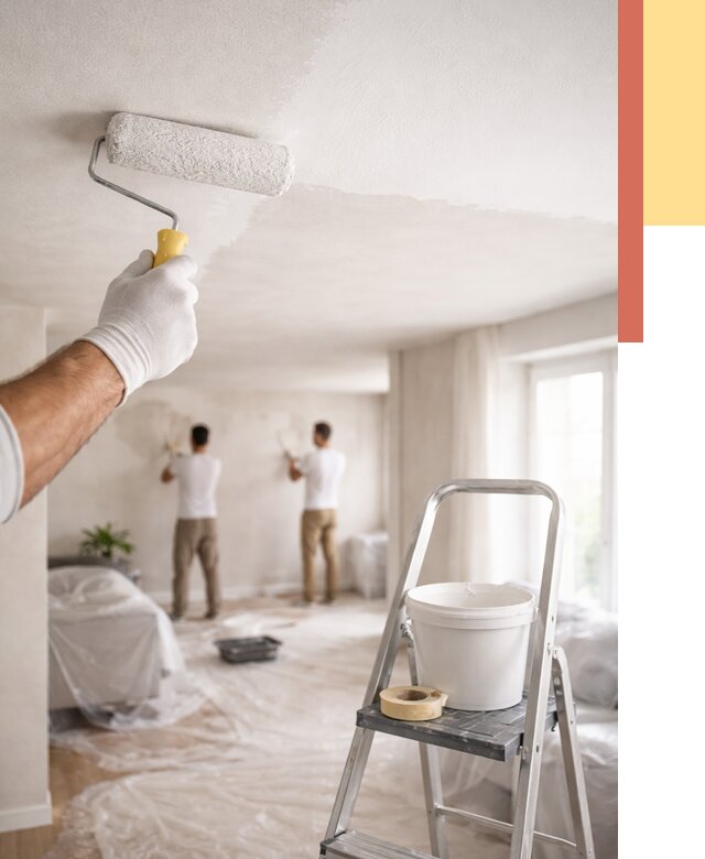 Покраска потолка акриловой краской в Мончегорске от 2525 руб. | ОТДЕЛОЧНИК-Мнч