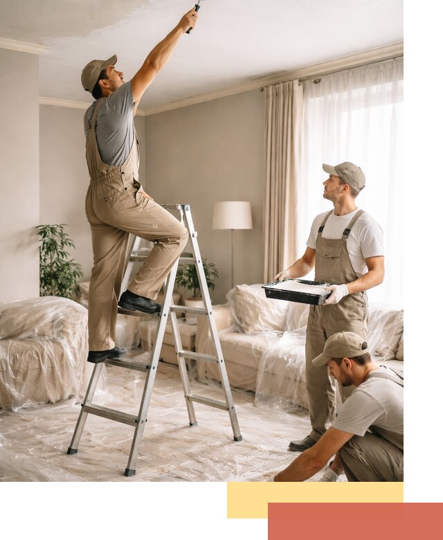 Покраска потолков акриловой краской в Мончегорске качественно и быстро