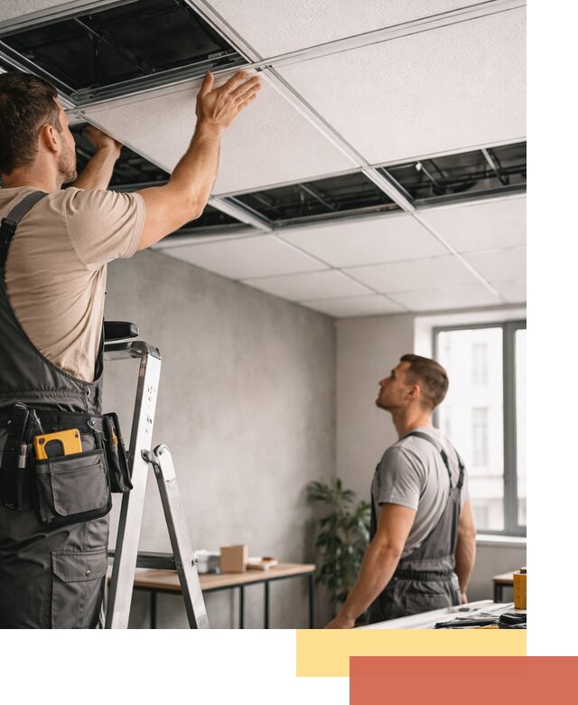 Монтаж потолочной плитки в Мончегорске качественно и в срок