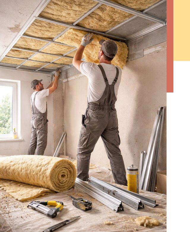 Утепление потолка в Мончегорске от 7272 руб/м2 — недорого, быстро, под ключ | ОТДЕЛОЧНИК-Мнч