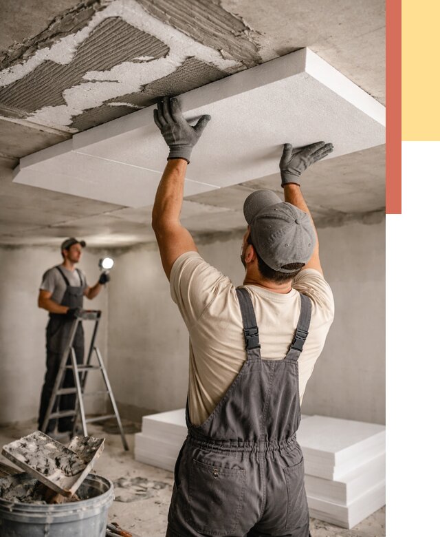 Утепление потолка пенопластом в Мончегорске от 4545 руб/м2 — недорого и быстро | ОТДЕЛОЧНИК-Мнч